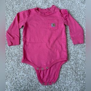 Carhartt Fuchsia Long Sleeve Baby Onesie